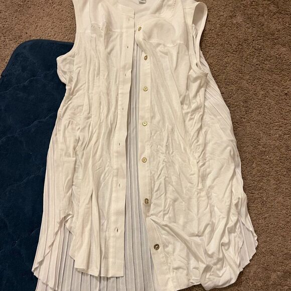 Calvin Klein medium white blouse - Picture 1 of 6